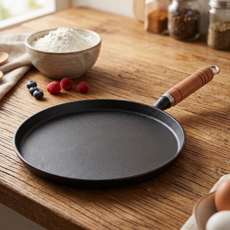 Crepe Pan Nonstick - 20/23/26cm Cast Iron Frying Pan Uncoated