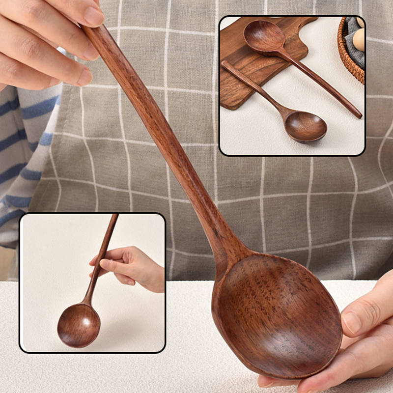 Home Cooking Delivery - Long Handle Ramen Wooden Spoon Japanese