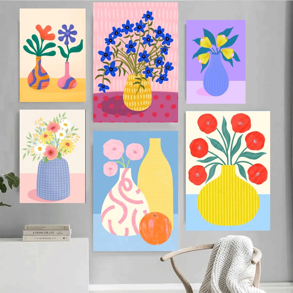 Home Cooking Oil - Abstract Vase Art Poster Home Office