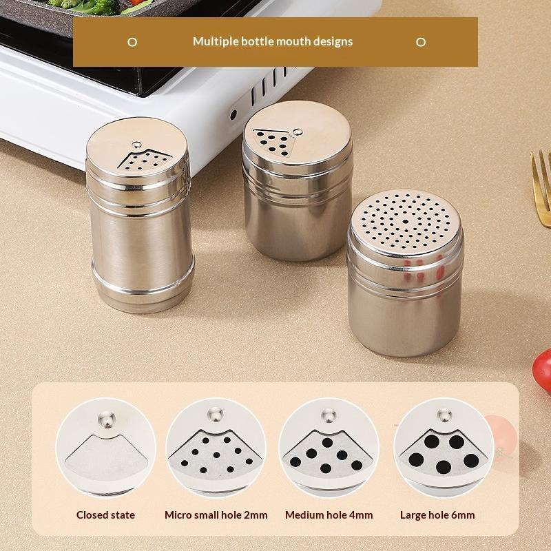Home Cooking Meals - Stainless Steel Spice Shaker Jars With