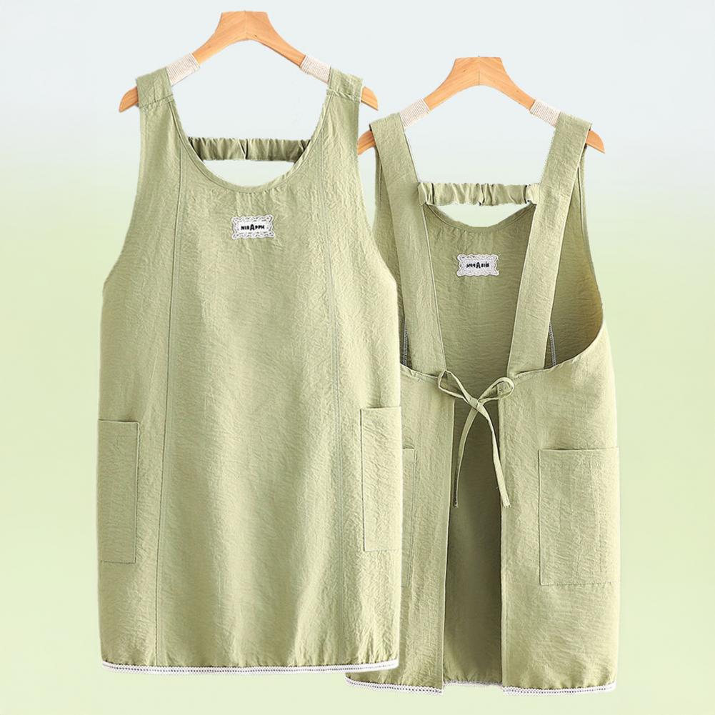 Home Cooking Meals - Water-Resistant Kitchen Apron Cotton-Linen Cooking Apron
