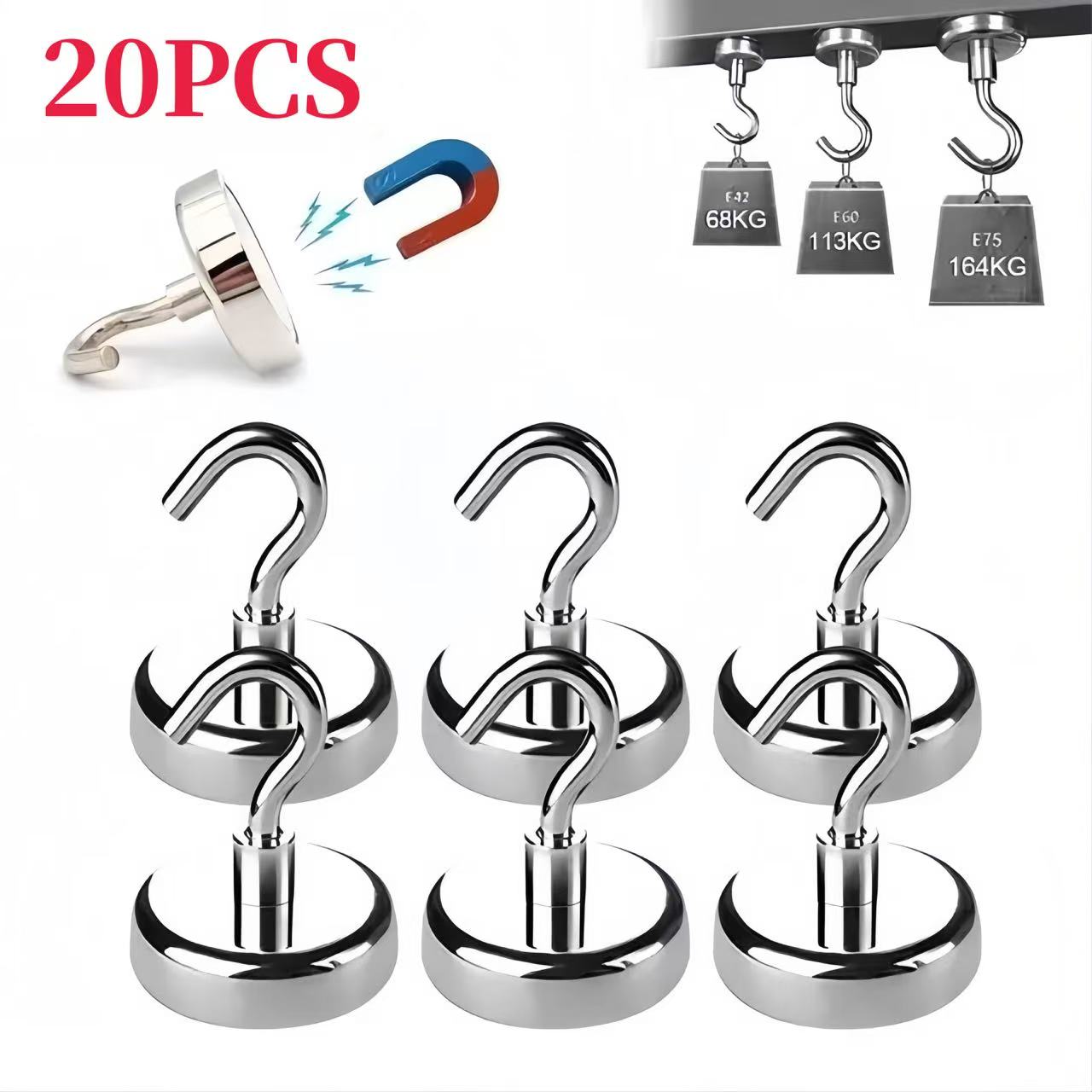Home Cooking Delivery - 1-10-20PCS Strong Magnet Hooks Multi-Purpose Storage