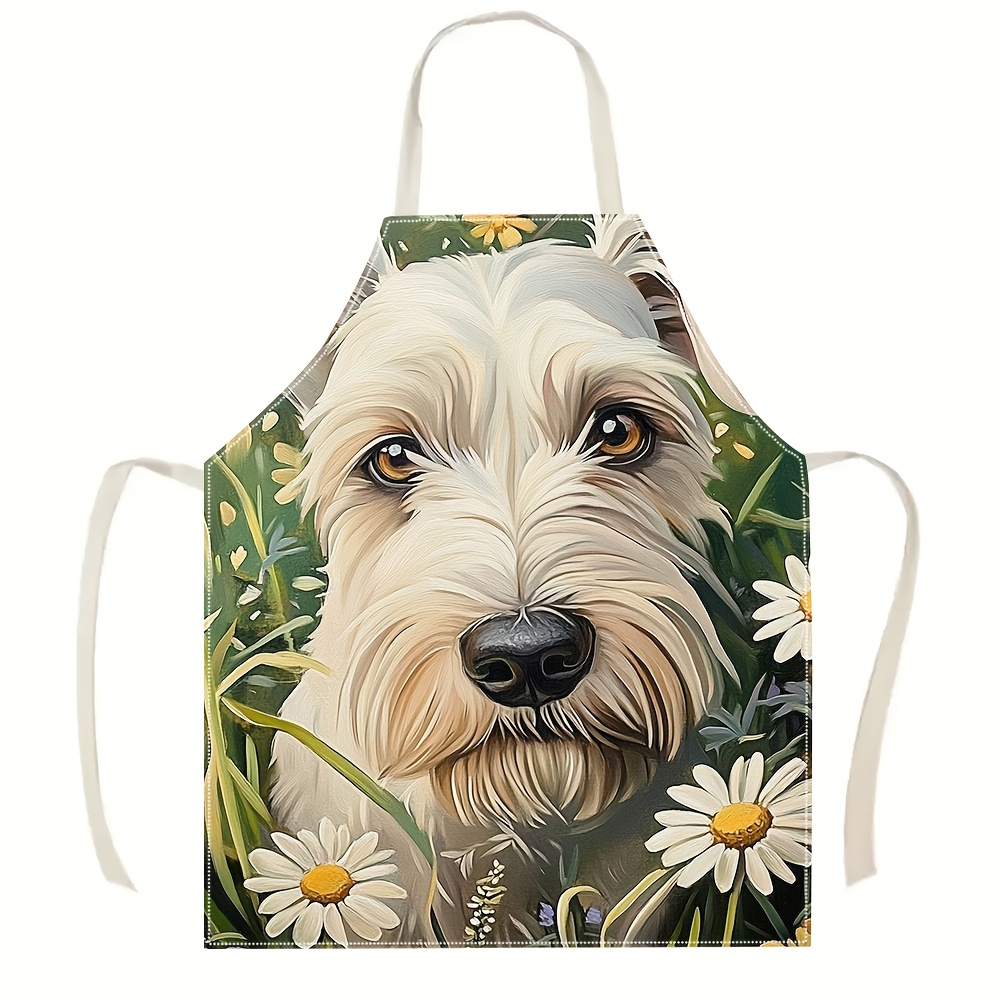 Cute White Dog Apron, Floral P - Home Cooking For Dogs recension och pris