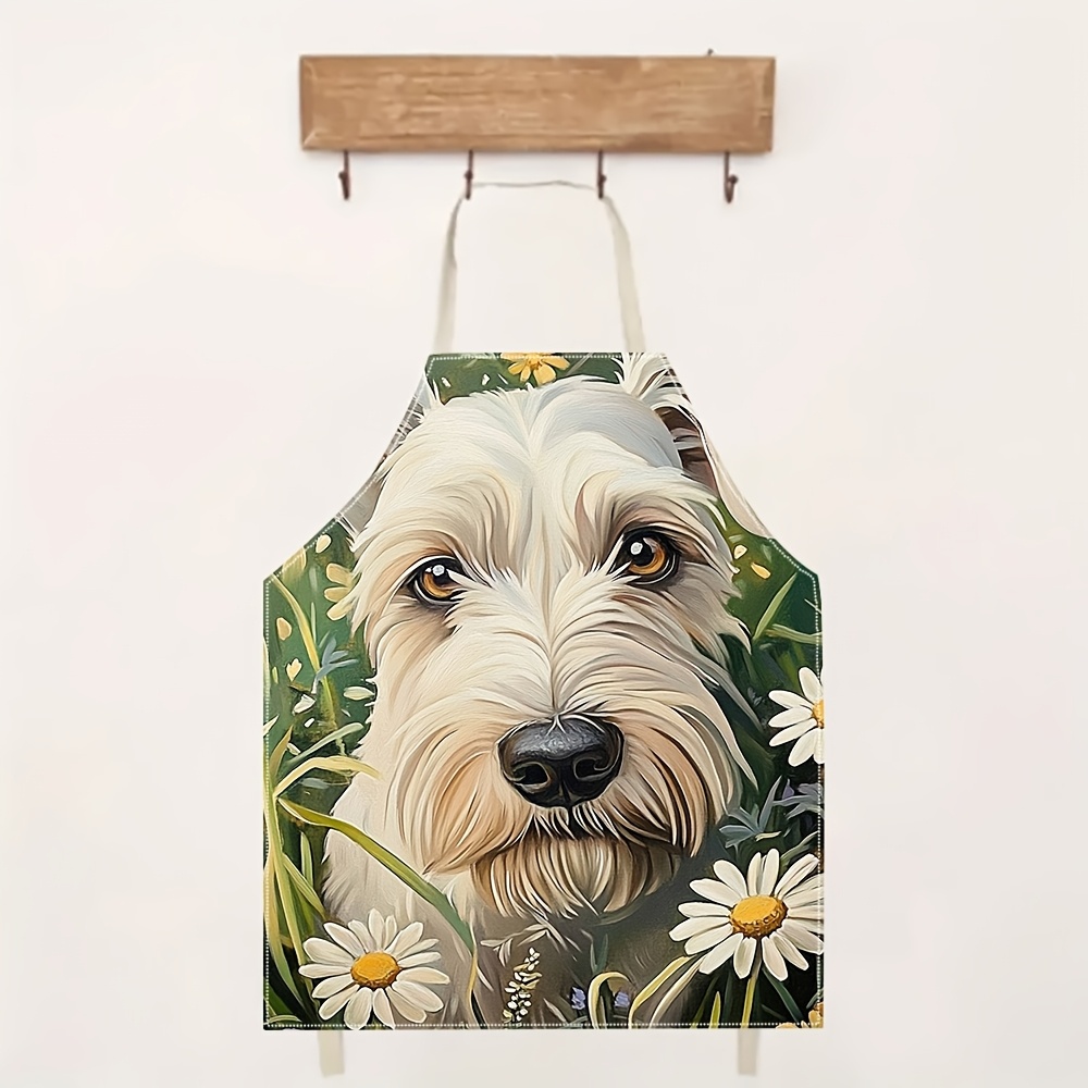 Cute White Dog Apron, Floral P - Home Cooking For Dogs recension och pris