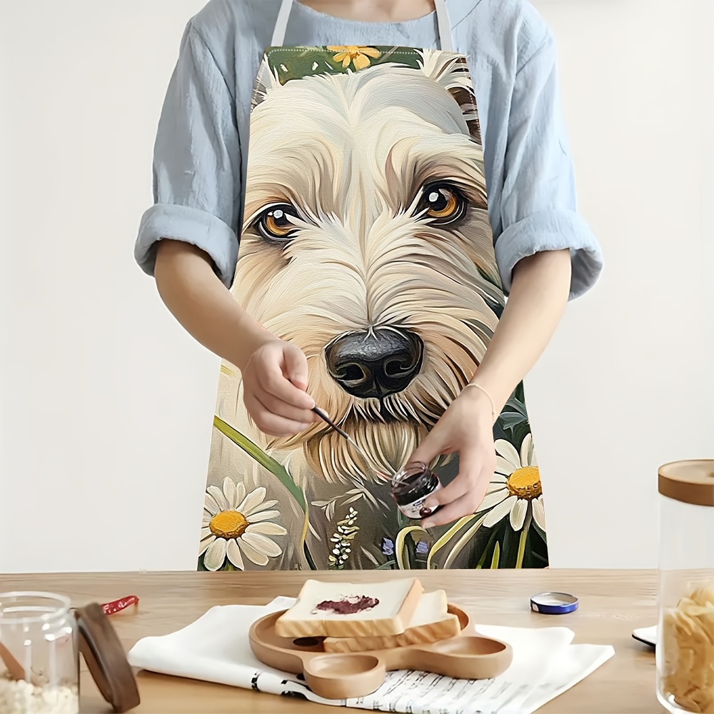Cute White Dog Apron, Floral P - Home Cooking For Dogs recension och pris
