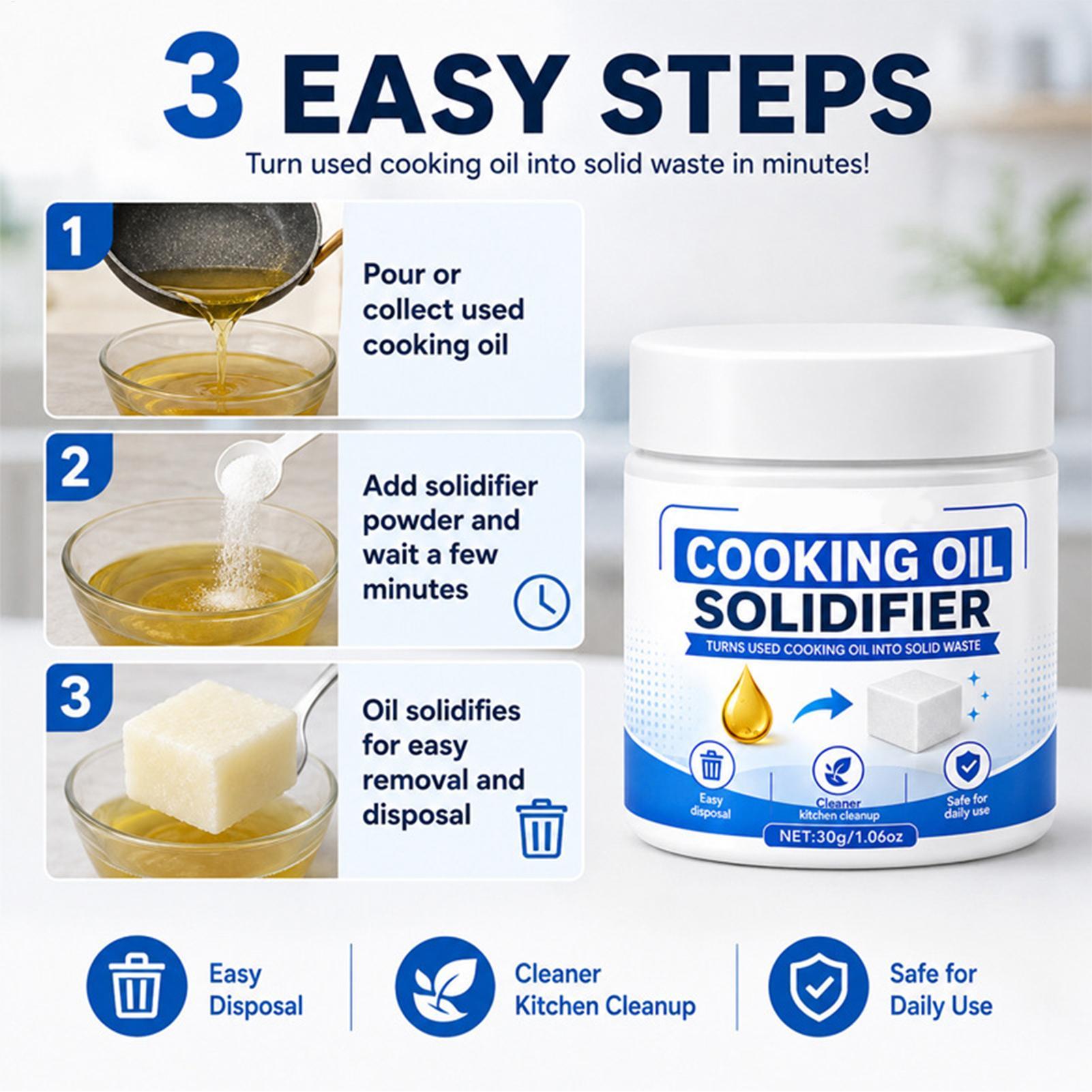 30g Cooking Oil Solidifier Kit - Home Cooking Oil Disposal recension och pris