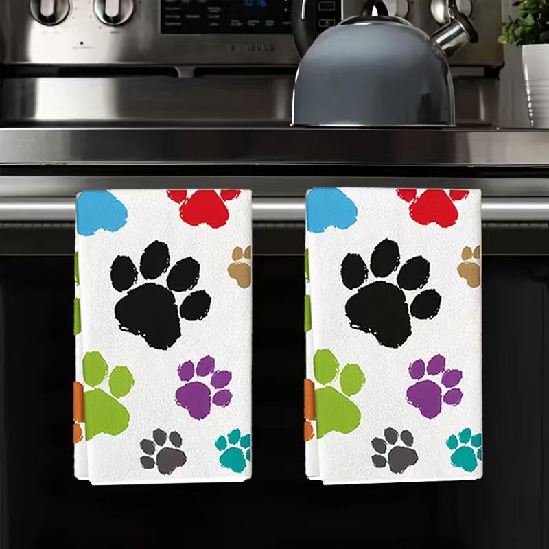 2Pcs, Colorful Dog Paw Print K - Home Cooking For Dogs recension och pris