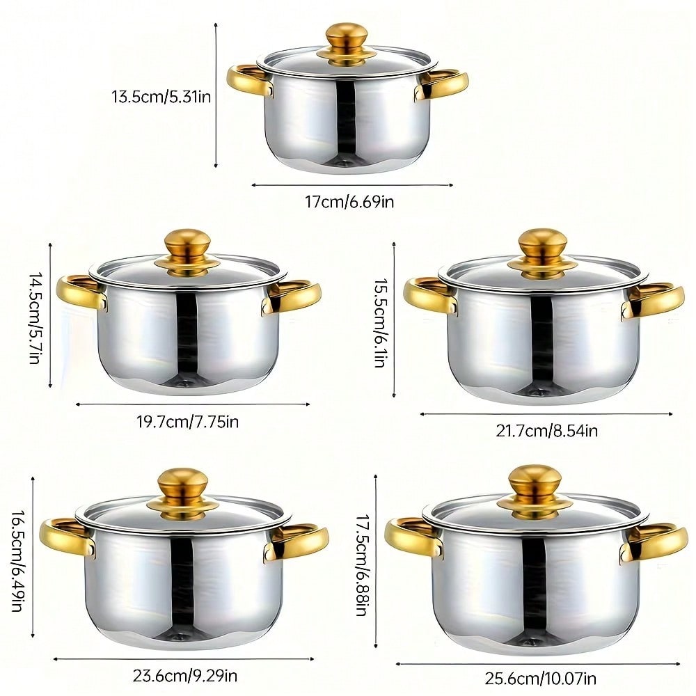 Stainless Steel Pot Set Modern - Home Cooking Meals recension och pris