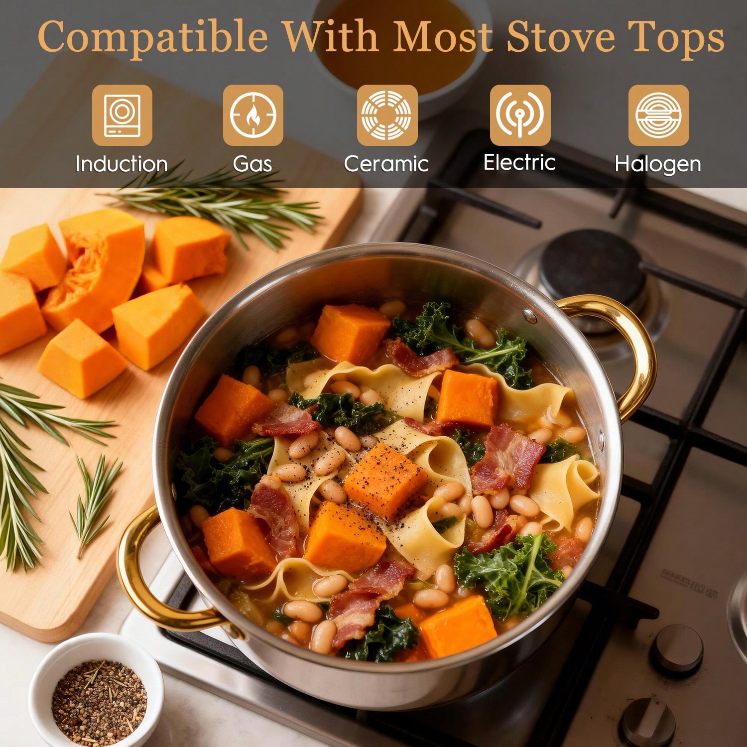Stainless Steel Pot Set Modern - Home Cooking Meals recension och pris