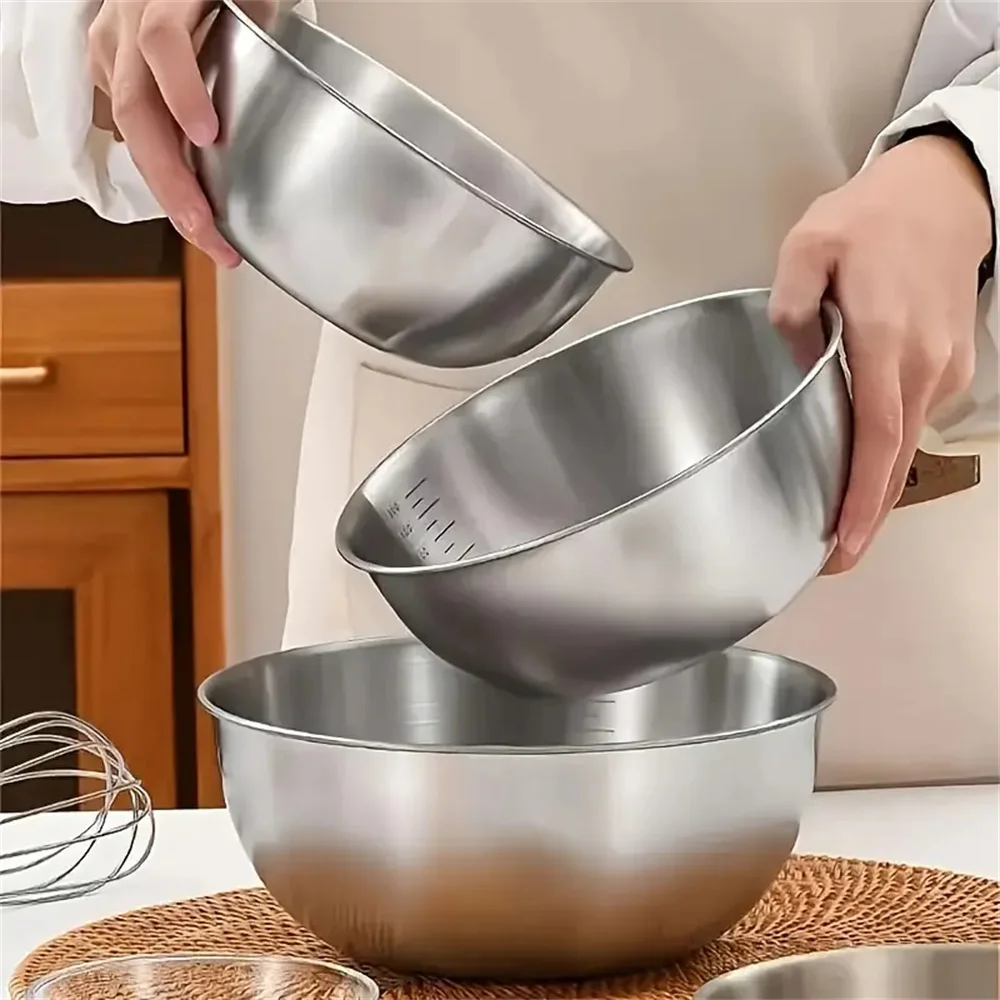 1-3 Stainless Steel Bowl Set w - Home Cooking Meals recension och pris