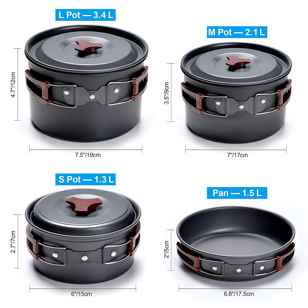 Outdoor Camping Cookware Kit N - Crepe Pan Nonstick recension och pris